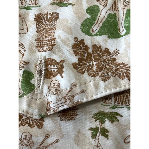 JACHS New York Mens Tiki Print Shirt XL Short Sleeve Button Up Tropical Resort - Picture 11 of 12